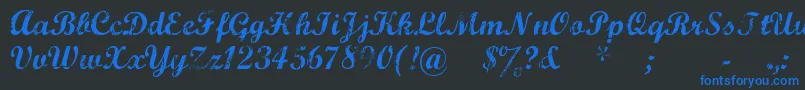 Marcsc    Font – Blue Fonts on Black Background