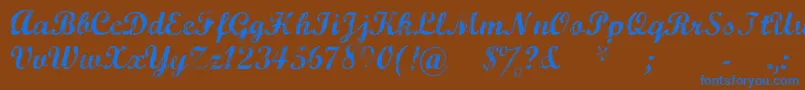 Marcsc    Font – Blue Fonts on Brown Background