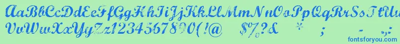 Marcsc    Font – Blue Fonts on Green Background