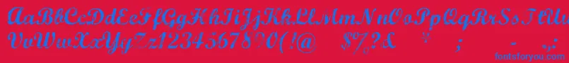 Marcsc    Font – Blue Fonts on Red Background