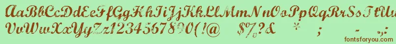 Marcsc    Font – Brown Fonts on Green Background