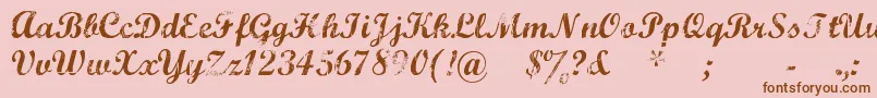 Marcsc    Font – Brown Fonts on Pink Background
