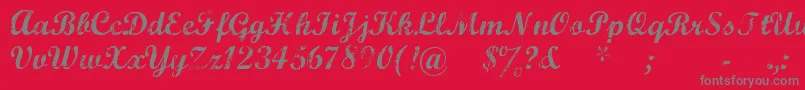 Marcsc    Font – Gray Fonts on Red Background