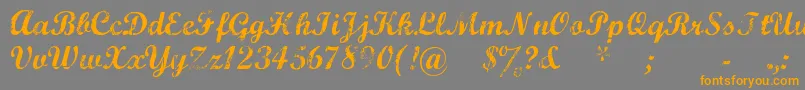 Marcsc    Font – Orange Fonts on Gray Background