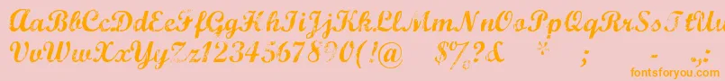 Marcsc    Font – Orange Fonts on Pink Background