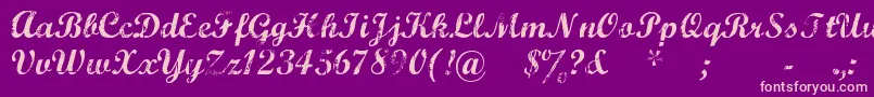 Marcsc   -Schriftart – Rosa Schriften auf violettem Hintergrund