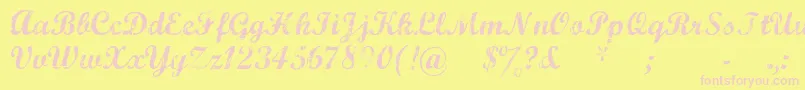 Marcsc    Font – Pink Fonts on Yellow Background