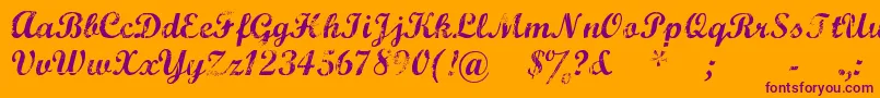 Marcsc    Font – Purple Fonts on Orange Background