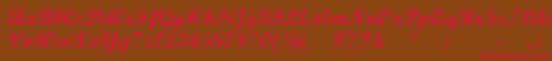 Marcsc    Font – Red Fonts on Brown Background