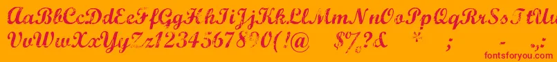 Marcsc    Font – Red Fonts on Orange Background