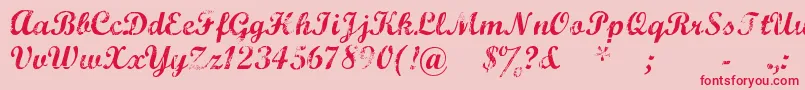 Marcsc    Font – Red Fonts on Pink Background