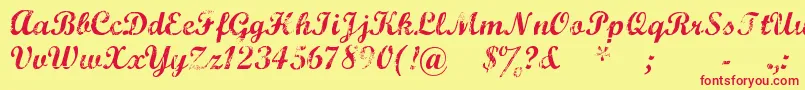 Marcsc    Font – Red Fonts on Yellow Background