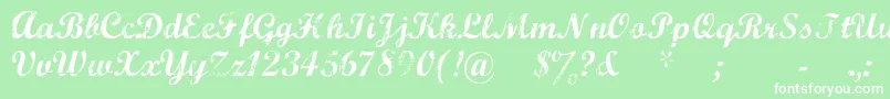 フォントMarcsc    – 緑の背景に白い文字