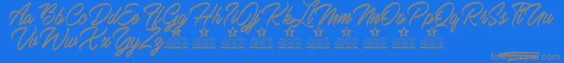 fuente Mardi Gras Personal Use – Fuentes Grises Sobre Fondo Azul