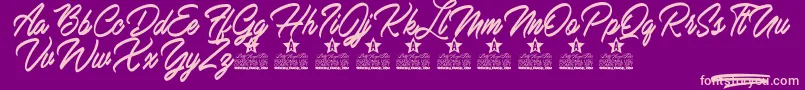 Mardi Gras Personal Use Font – Pink Fonts on Purple Background