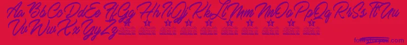 Mardi Gras Personal Use Font – Purple Fonts on Red Background