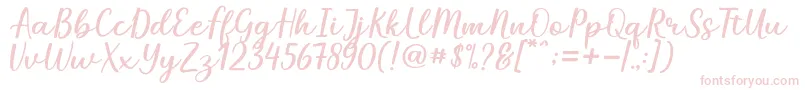 Mareline Font – Pink Fonts on White Background