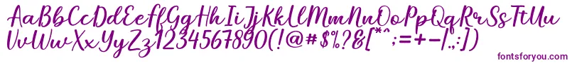 Mareline Font – Purple Fonts on White Background