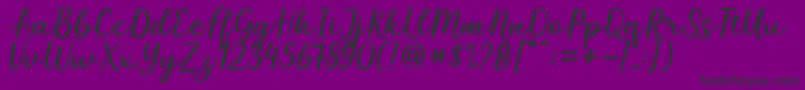 Mareline Font – Black Fonts on Purple Background