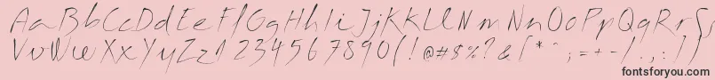 フォントMargalida Font – ピンクの背景に黒い文字