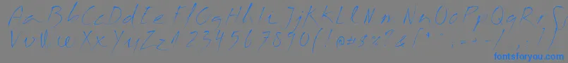 フォントMargalida Font – 灰色の背景に青い文字