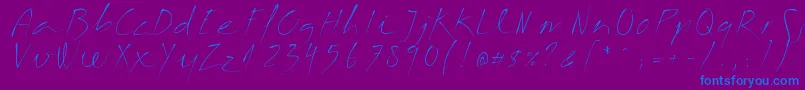 Margalida Font Font – Blue Fonts on Purple Background