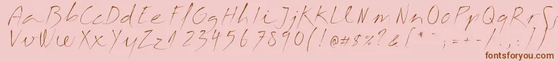 フォントMargalida Font – ピンクの背景に茶色のフォント