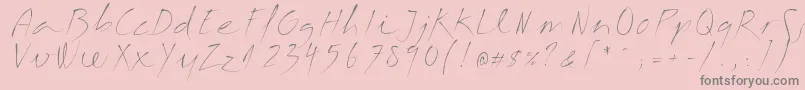 フォントMargalida Font – ピンクの背景に灰色の文字