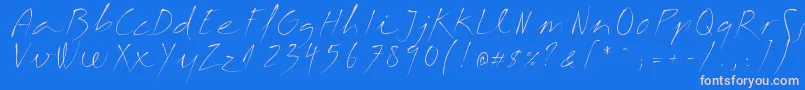 Шрифт Margalida Font – розовые шрифты на синем фоне