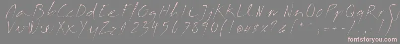 フォントMargalida Font – 灰色の背景にピンクのフォント