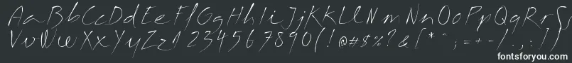 フォントMargalida Font – 黒い背景に白い文字