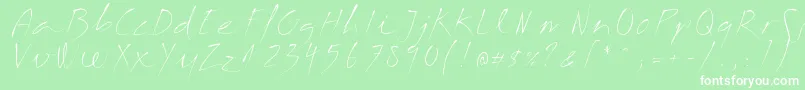 フォントMargalida Font – 緑の背景に白い文字