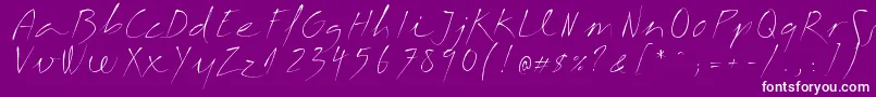 フォントMargalida Font – 紫の背景に白い文字