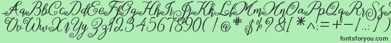 marganbetan Font – Black Fonts on Green Background