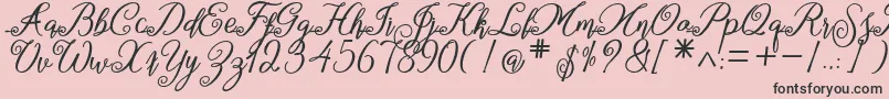 marganbetan Font – Black Fonts on Pink Background