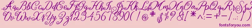 marganbetan Font – Purple Fonts on Pink Background