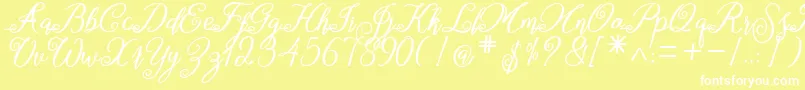 marganbetan Font – White Fonts on Yellow Background