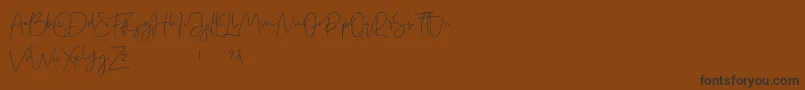 Więcej informacji o czcionce margareth demo Czcionka margareth demo – czarne czcionki na brązowym tle