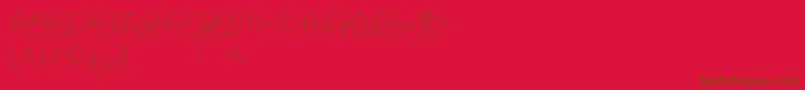 margareth demo Font – Brown Fonts on Red Background