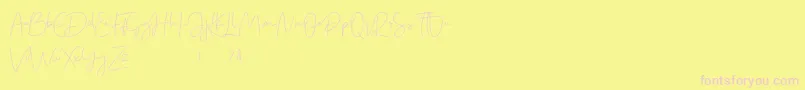 Шрифт margareth demo – розовые шрифты на жёлтом фоне