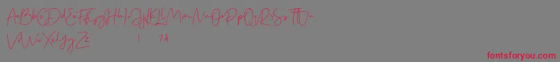 margareth demo Font – Red Fonts on Gray Background