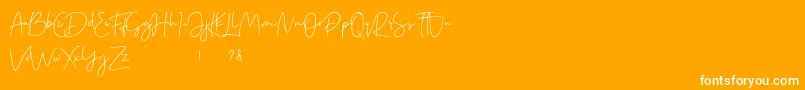 margareth demo Font – White Fonts on Orange Background
