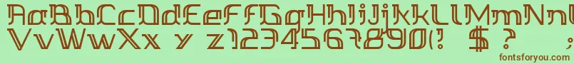 Margarette01 Font – Brown Fonts on Green Background