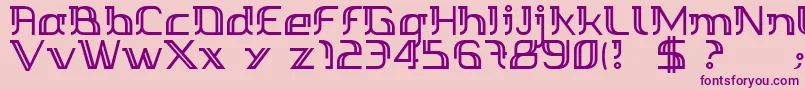 Fonte Margarette01 – fontes roxas em um fundo rosa
