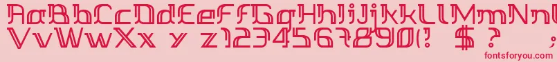 Margarette01 Font – Red Fonts on Pink Background