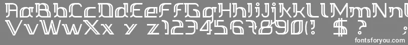 フォントMargarette01 – 灰色の背景に白い文字