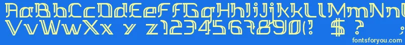 Margarette01 Font – Yellow Fonts on Blue Background