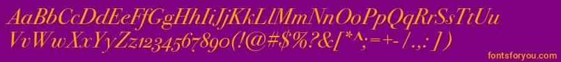 En savoir plus sur la police Bodoni72oscItalic Police Bodoni72oscItalic – polices orange sur fond violet