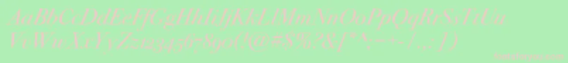 fuente Bodoni72oscItalic – Fuentes Rosadas Sobre Fondo Verde
