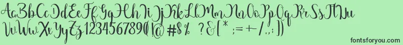 Margarita Free Font – Black Fonts on Green Background